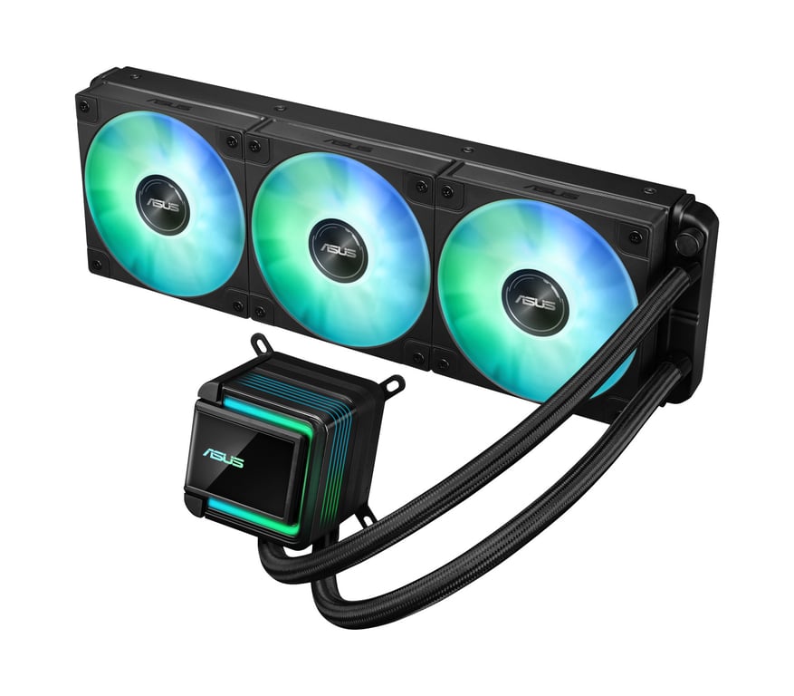 Asus liquide AIO pour CPU - LC 360 ARGB - Radiateur 360 mm - 3 ventilateurs ARGB 120 mm - Compatible LGA1700/AM5 Noir - vue 4