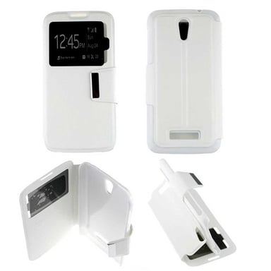 Etui Folio Blanc compatible Alcatel One Touch Pop S7