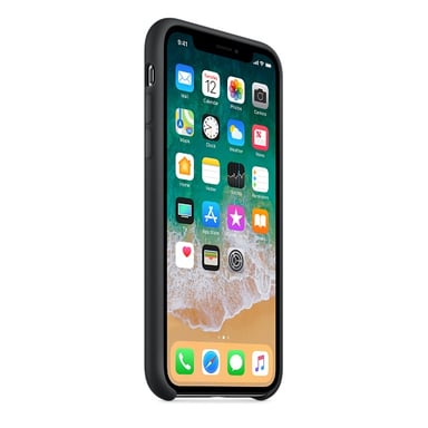 Coque en silicone pour iPhone X Noir