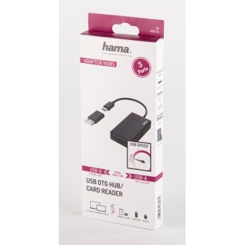 Hama 00200125 Lettore di schede di memoria USB 2.0/Micro-USB Nero