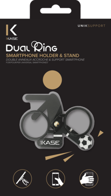 Porta smartphone e gancio a doppio anello, calciatore