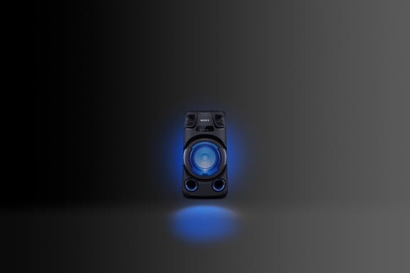 SONY MHCV13.CEL Sistema de audio portátil Bluetooth de alta potencia - Luces multicolor - Refuerzo de graves a chorro