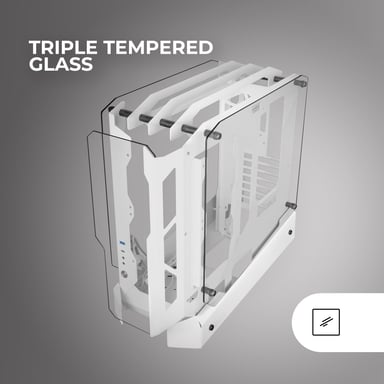 Mars Gaming MC-EDGEW Midi Tower Blanc