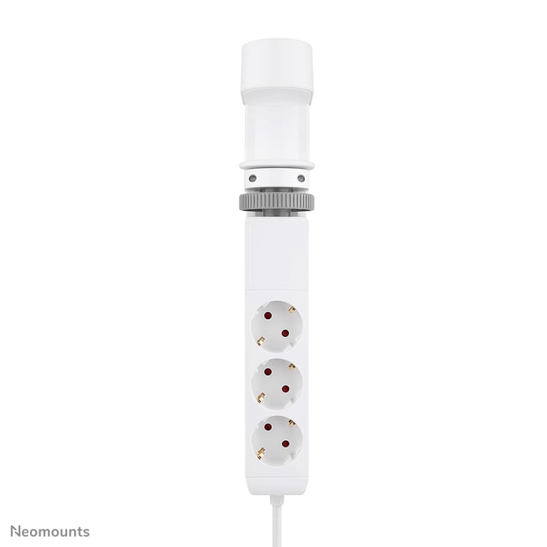 Neomounts BY NEWSTAR VOLT Desk Clamp socket with Quick-charge USB Ports (clamp 0-50mm), 3x type-F 230V, 1x USB-A 18W, 2x USB-C 20W - Neuf Blanc - vue 2