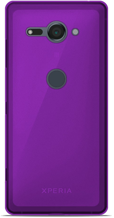 Coque silicone unie compatible Givré Violet Sony Xperia XZ2 Compact