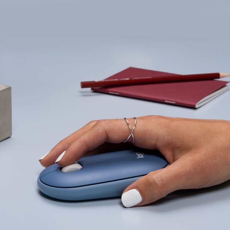 Logitech Pebble M350 Blueberry - vue 9