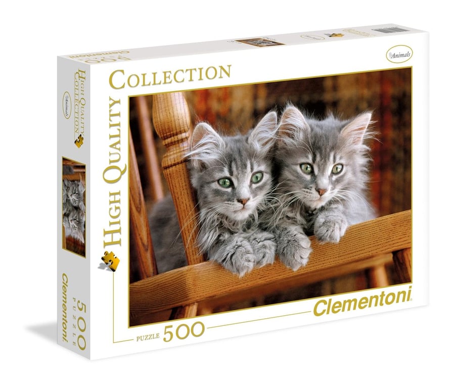 Puzzle 500 pièces : Chaton et lapin Clementoni Puzzles - vue 4