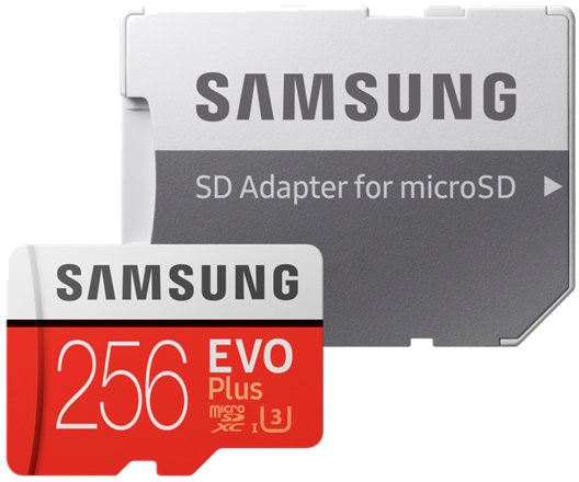 Carte micro SD Evo Plus Samsung 256 Go avec adaptateur SD
