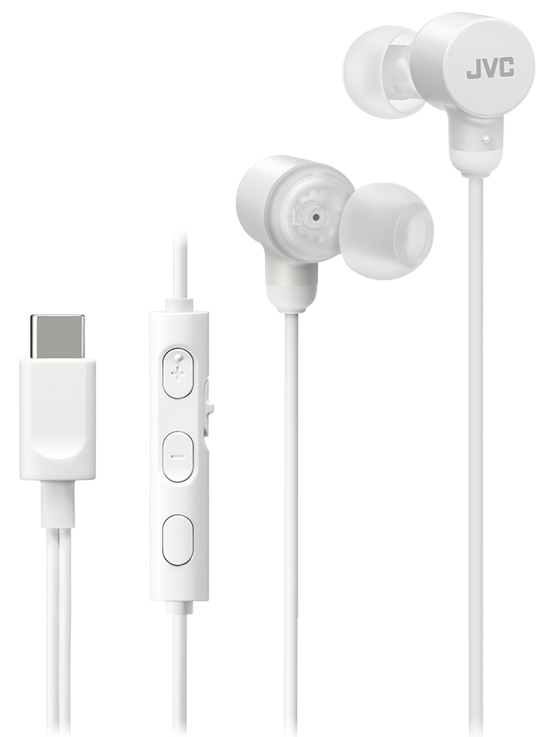 JVC HAFR29UCA Casque Avec fil Ecouteurs Appels/Musique USB Type-C Blanc - Neuf