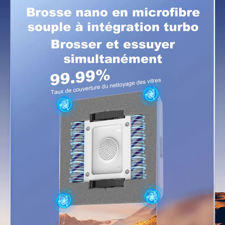 Robot Lave Vitres LIECTROUX S9 9000 Pa Doubles Brosses Rotatives App & Télécommande - vue 2