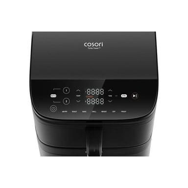 Friteuse d'air chaud Cosori Turbo Tower 10,8 L double stack 2630 W 7 programmes Noir PTFE-free