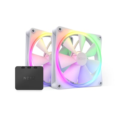 NZXT F140 RGB TWIN Boitier PC, Processeur Ventilateur 14 cm Blanc 2 pièce(s)