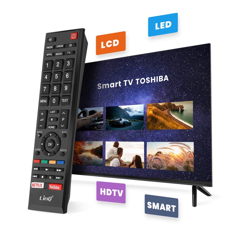 Télécommande Universelle pour Téléviseur Toshiba avec Portée 8m Neuf - vue 2