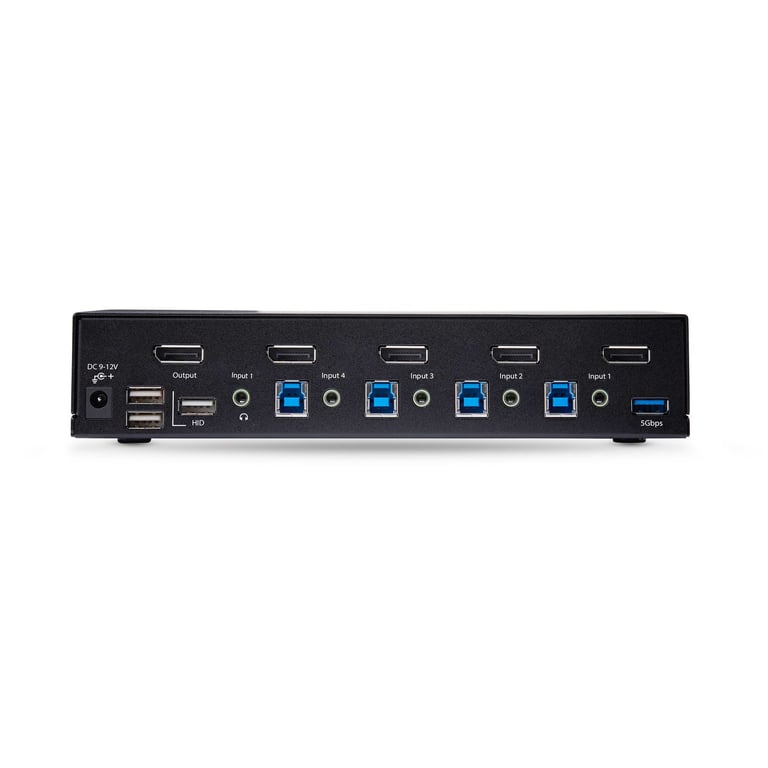 StarTech.com Switch KVM DisplayPort 4 Ports 8K 60Hz DP 1.4 6 Ports USB Commutateur écran clavier audioUSB 4 x KVM / audio / USB 1 utilisateur local de bureau Conformité TAA - vue 3