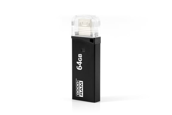 Goodram TWIN 64GB USB 3.0 unidad flash USB USB Type-A / Micro-USB 3.2 Gen 1 (3.1 Gen 1) Negro