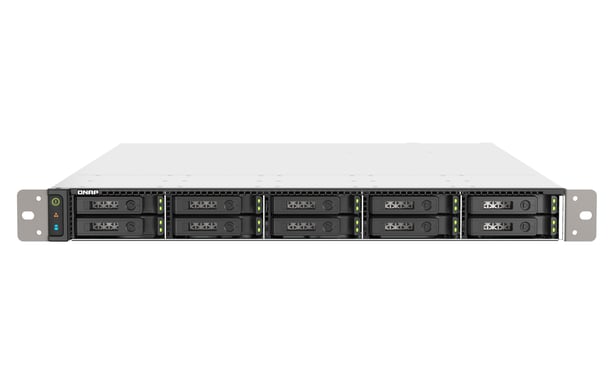 QNAP TS-h1090FU NAS Rack (1 U) EPYC 7232P 64 Go DDR4 0 To QuTS hero Noir, Gris