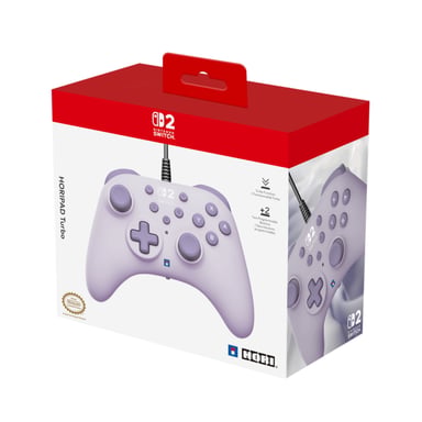 Hori Controller cablato HORIPAD Turbo (Lavanda) per Nintendo Switch 2 – Con licenza ufficiale Nintendo®