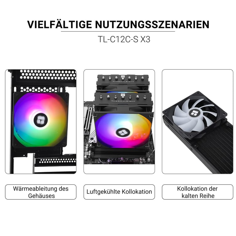 Thermalright TL C12C Ventilateur de cpu 120mm ARGB Neuf - vue 3