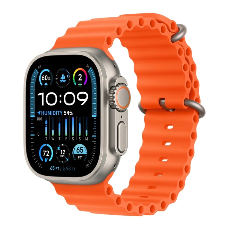 Extension pour Bracelet Océan pour Apple Watch | 44/45/46/49 mm - Taille XL - Orange - Neuf