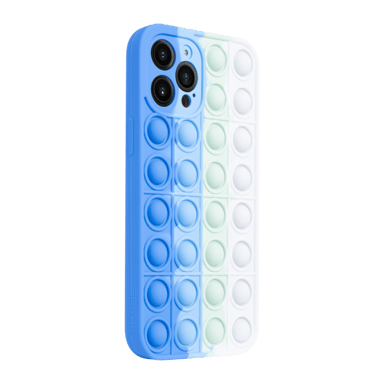 Custodia Popping Bubble per Apple iPhone 12 Pro Max, blu verde
