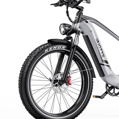 Bicicleta Eléctrica Duotts F26 Lite - Motor 500W Batería 48V18AH  Neumáticos De 26'' Freno Hidráulico - Plata Blanco