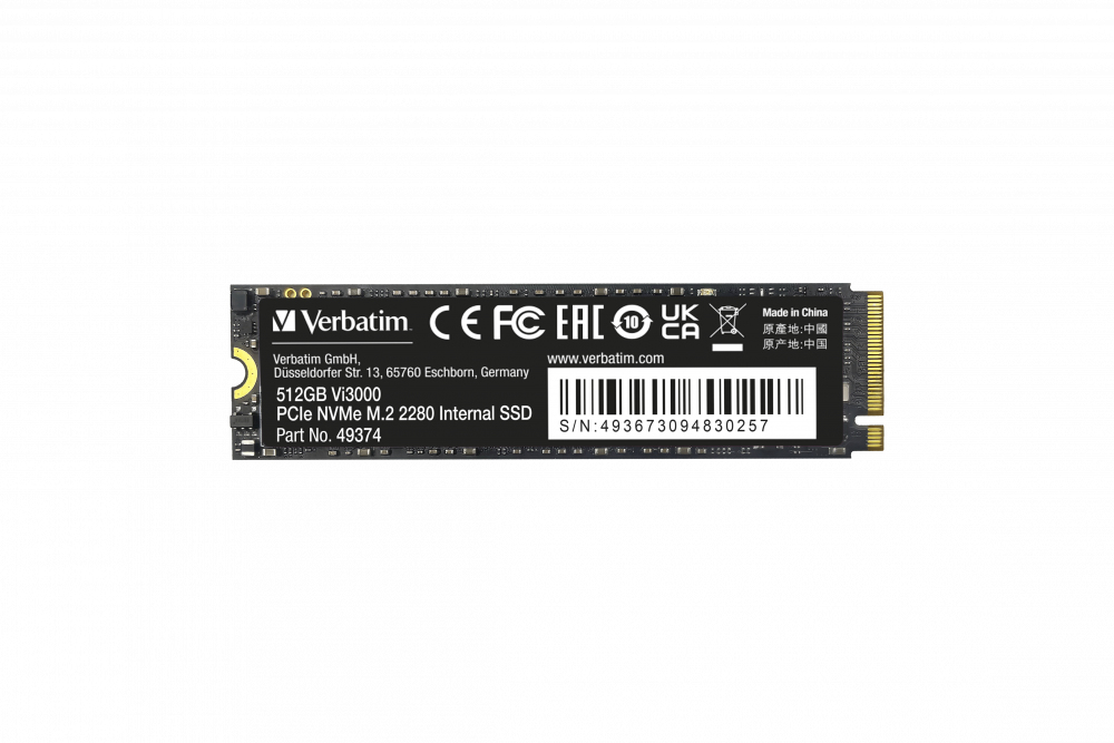 Verbatim Vi3000 512 Go M.2 PCI Express 3.0 NVMe - Neuf