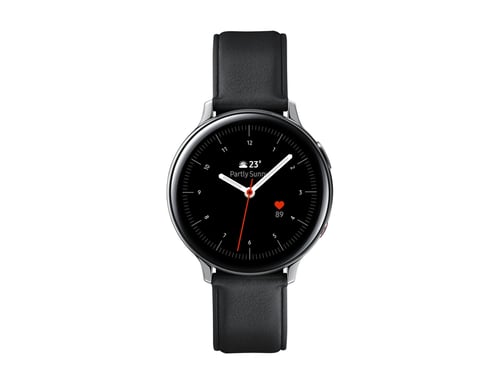 Galaxy Watch Active2 44mm Caja de acero plateado - Bluetooth + 4G- Pulsera negra