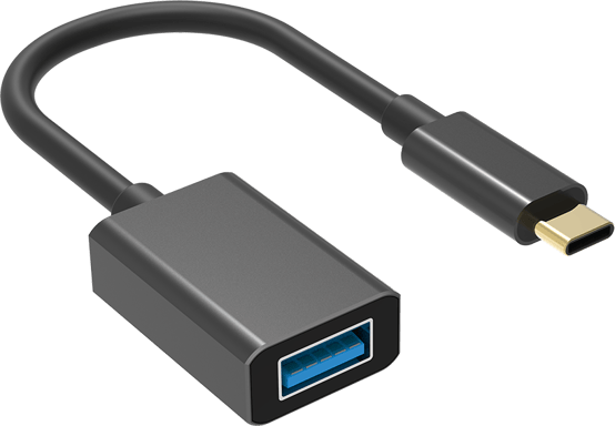 BigBen Connected Adaptador USB C 3.0 a USB A 3.0 - 15 cm Negro