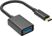 BigBen Connected Adaptador USB C 3.0 a USB A 3.0 - 15 cm Negro