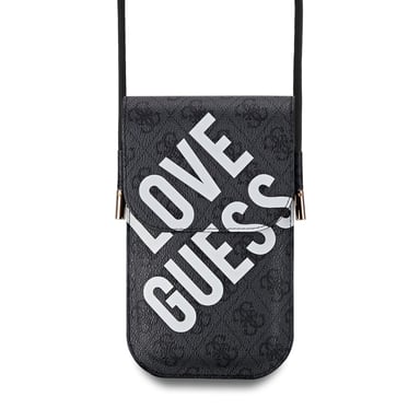 Guess Bandolera para Smartphone 4G Big Love Negro