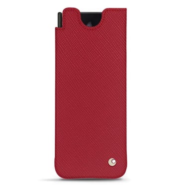 Pochette cuir Samsung Galaxy Z Fold4 - Pochette - Rouge - Cuir saffiano