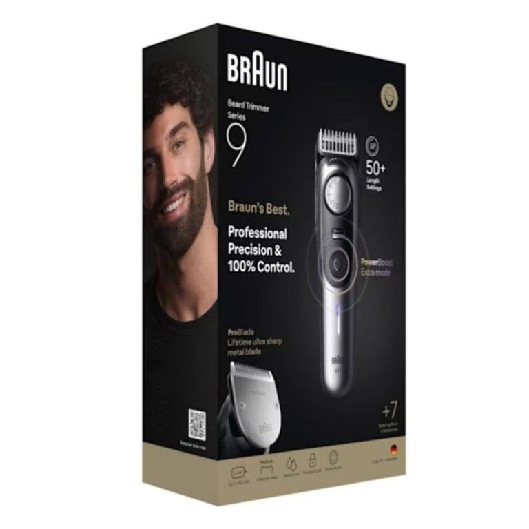 Tondeuse Barbe Braun BT9520 – 180 Min Autonomie, 50 Longueurs, Étanche - vue 7