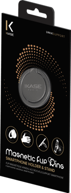 Porta smartphone ad anello magnetico Flip, nero