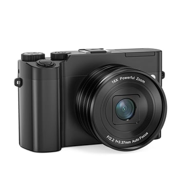 Caméra numérique 4K avec deux objectifs, carte mémoire de 32 Go (DC218)