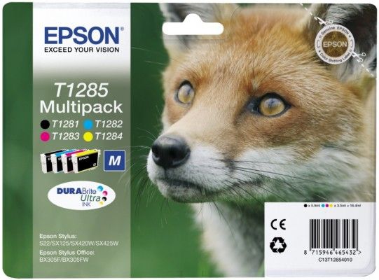 Cartouche d'origine Epson T1285 Bk+C+ +Y C13T12854010 [Ml 5.9][Pag 260] Neuf - vue 4