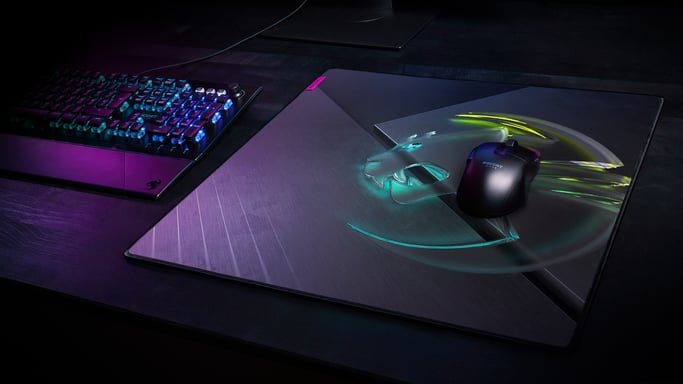 ROCCAT Sense Icon Tapis de souris de jeu Noir, Gris