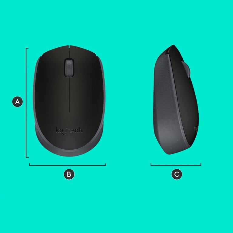 Logitech B170 Negro Bp Ambidiestro RF Ratón inalámbrico Óptico