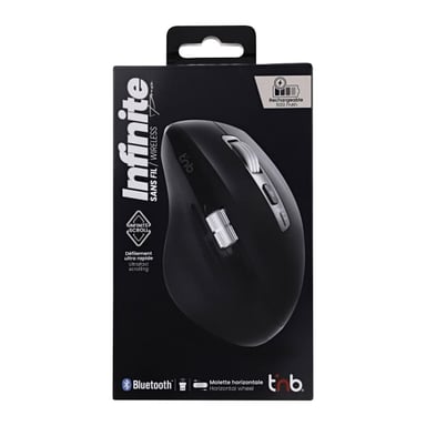 T'nB MWINFINITEPRO ratón mano derecha Bluetooth + USB Type-A 3200 DPI