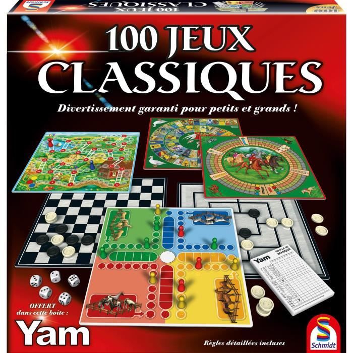 100 Jeux de société classique SCHMIDT SPIELE Profitez de 100 jeux classiques dans ce coffret complet !