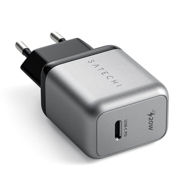 Satechi ST-UC20WCM-EU cargador de dispositivo móvil Teléfono móvil, Tableta Gris Corriente alterna Interior