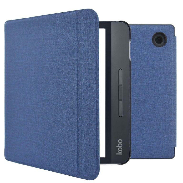 imoshion Étui de liseuse portefeuille Canvas Sleepcover avec support pour Kobo Libra H2O Neuf
