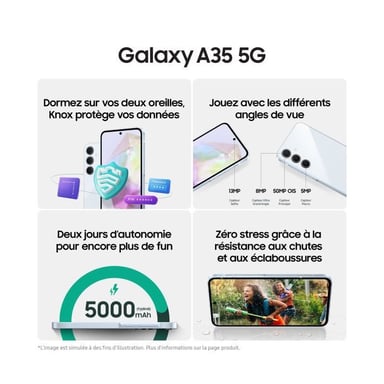 Galaxy A35 (5G) 256 Go, Jaune
