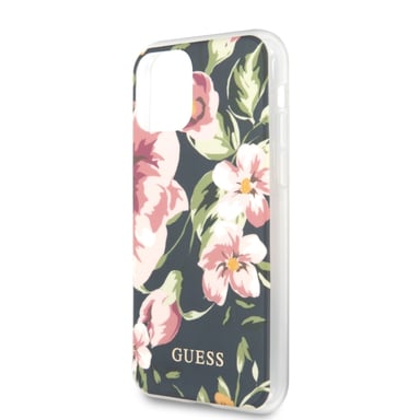 Guess étui pour iPhone 11 Pro bleu marine N°3 Flower Collection