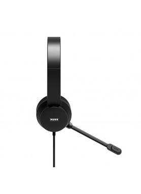 Port Designs 901605 Cuffie cablate con archetto USB Type-A Nero