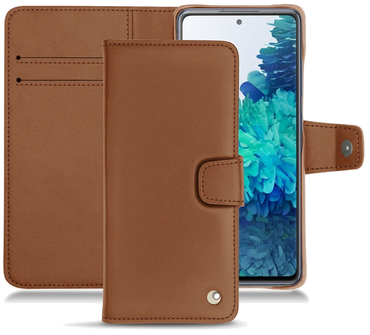 Housse cuir Samsung Galaxy S20 FE - Rabat horizontal portefeuilleMarron
