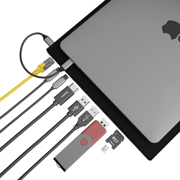 Funda para MacBook con concentrador USB-C de 9 puertos