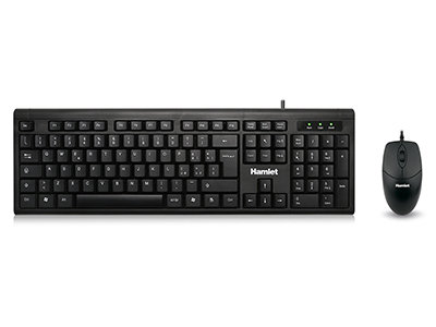 Hamlet KU200 teclado Ratón incluido Hogar USB Italiano Negro