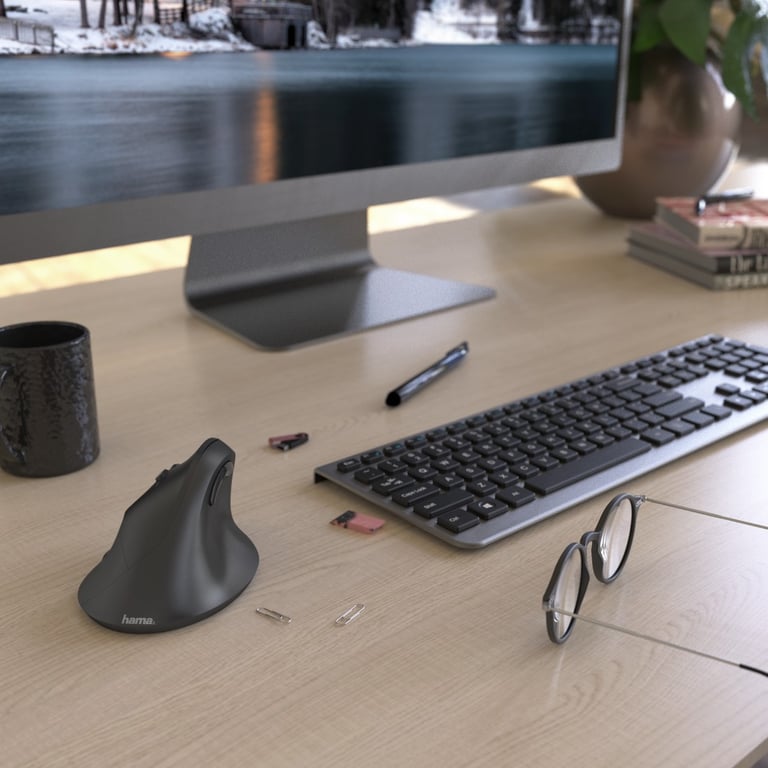 Souris Bureau Hama EMW-500L – RF Sans Fil, Optique 1800 DPI, Gauche - vue 2
