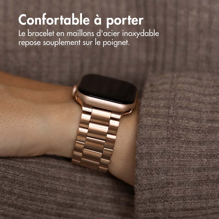 imoshion Bracelet en acier pour Apple Watch Series 1 á 9 / SE 384041 mm | Series 10 42 mm / Dorée Neuf - vue 6