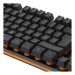 DELTACO GAMING - DK210 - Tastiera a membrana in alluminio a 105 tasti, LED arancione, QWERTY